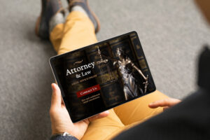 attorney website on an iPad